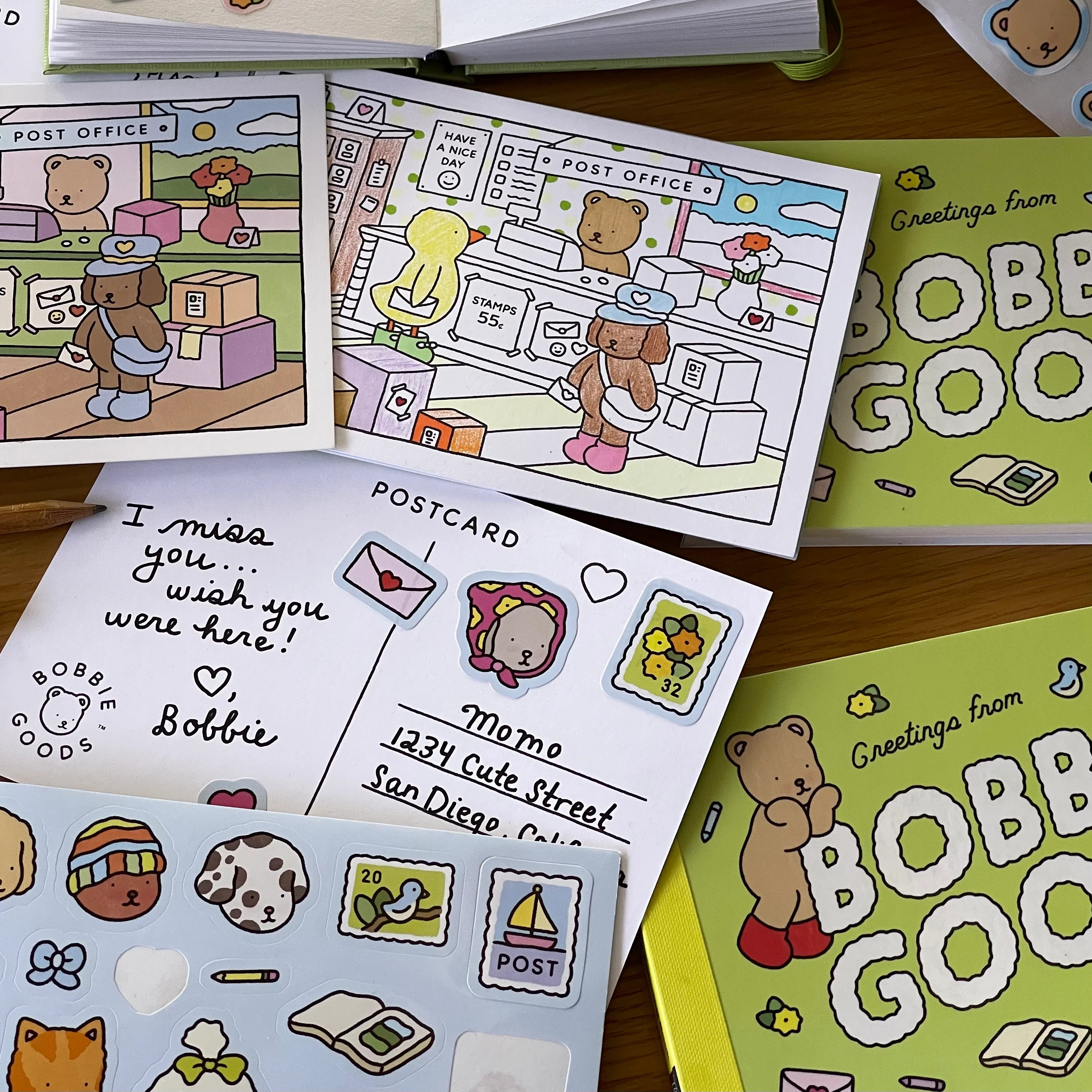 Postcard Coloring Book