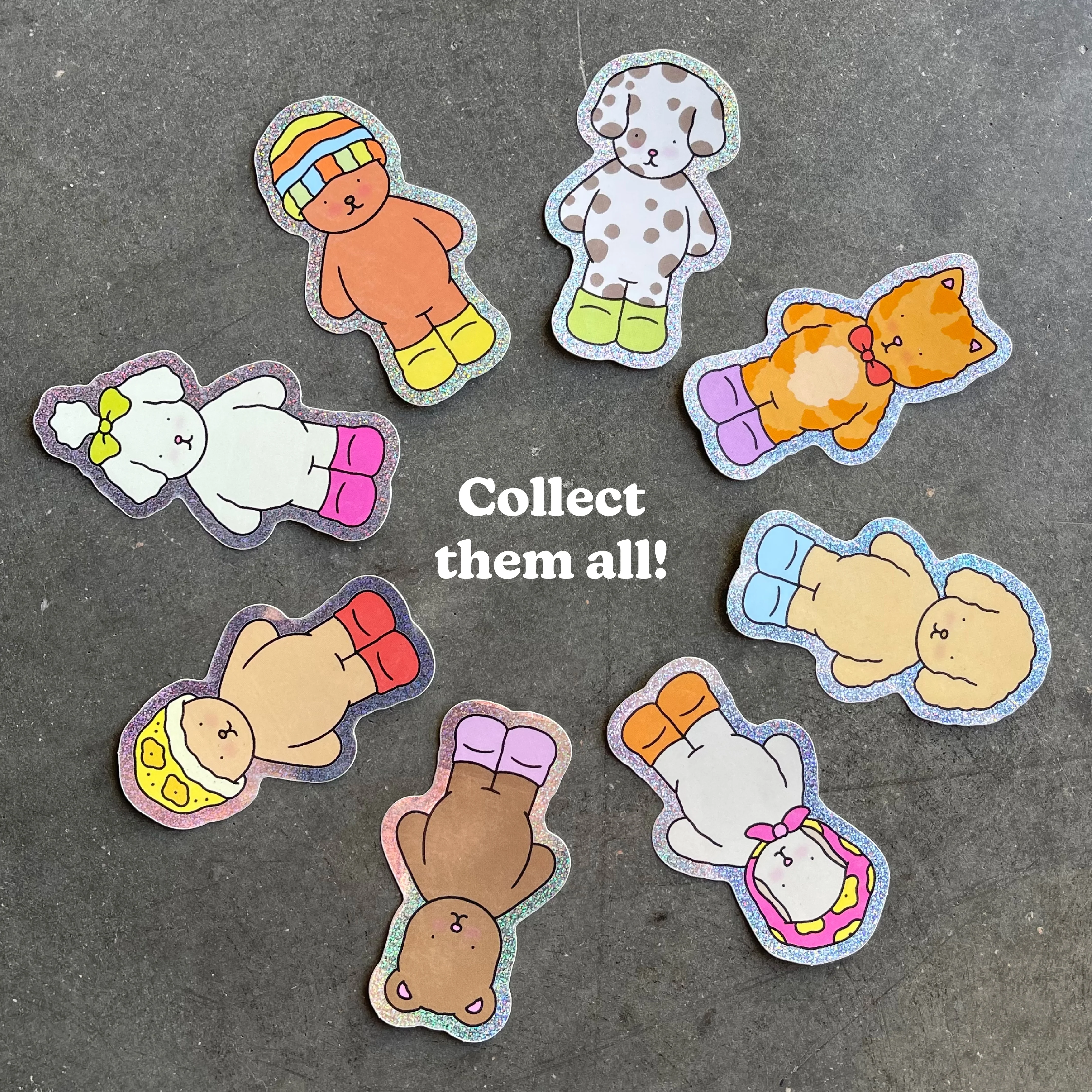 Bobbie Glitter Sticker + Info Card