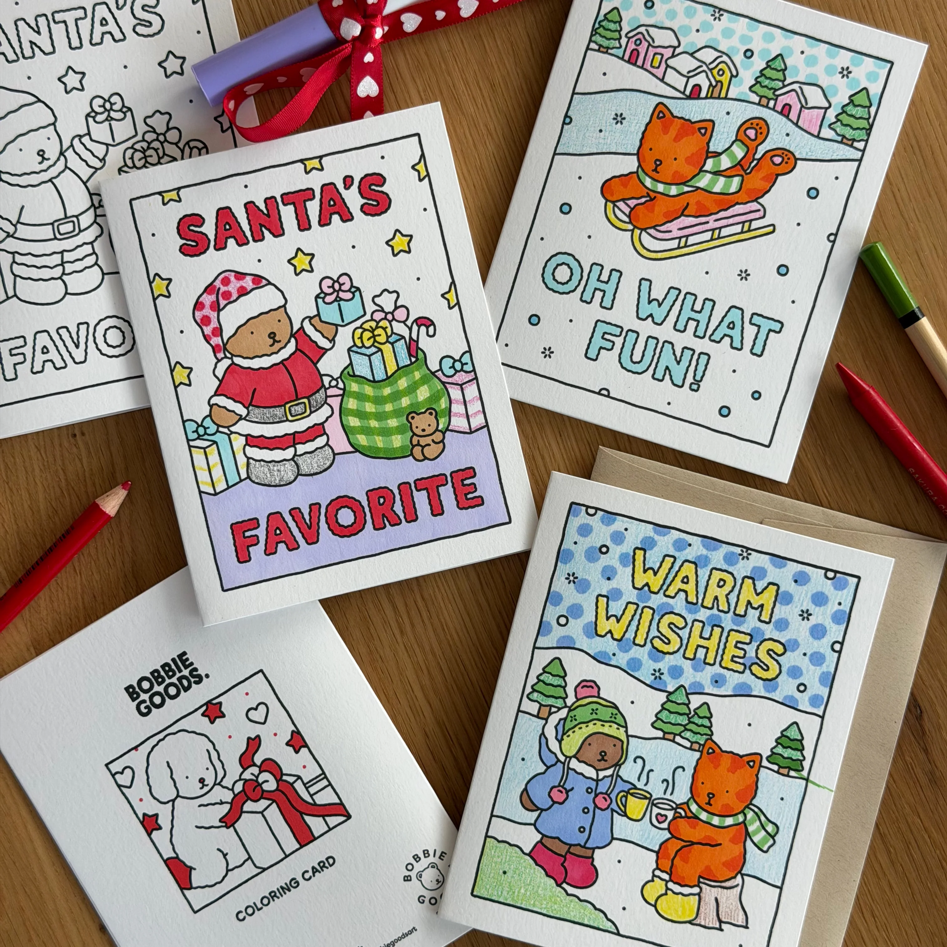 Santa's Favorite Coloring Card