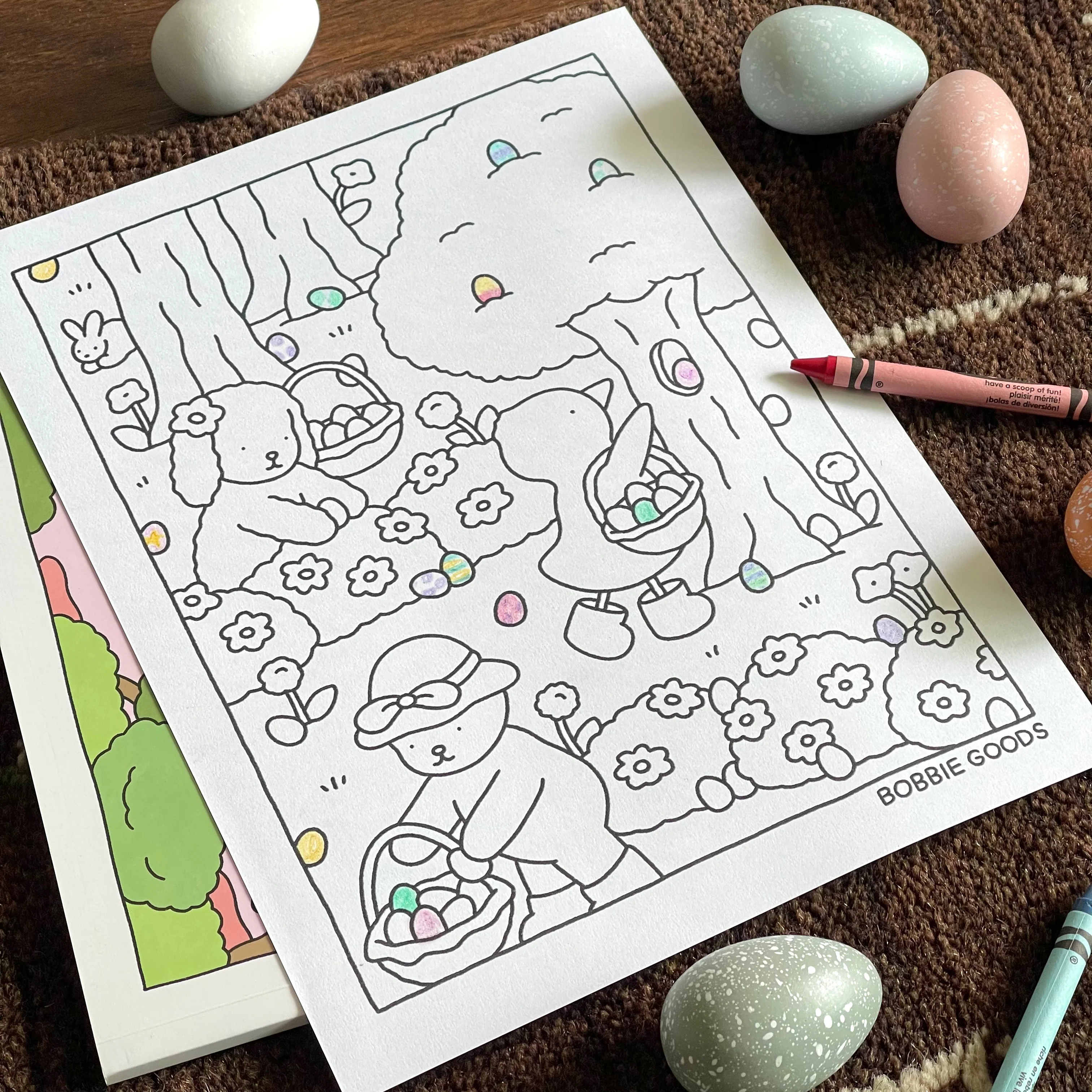 Digital Download • Egg Hunt Coloring Page