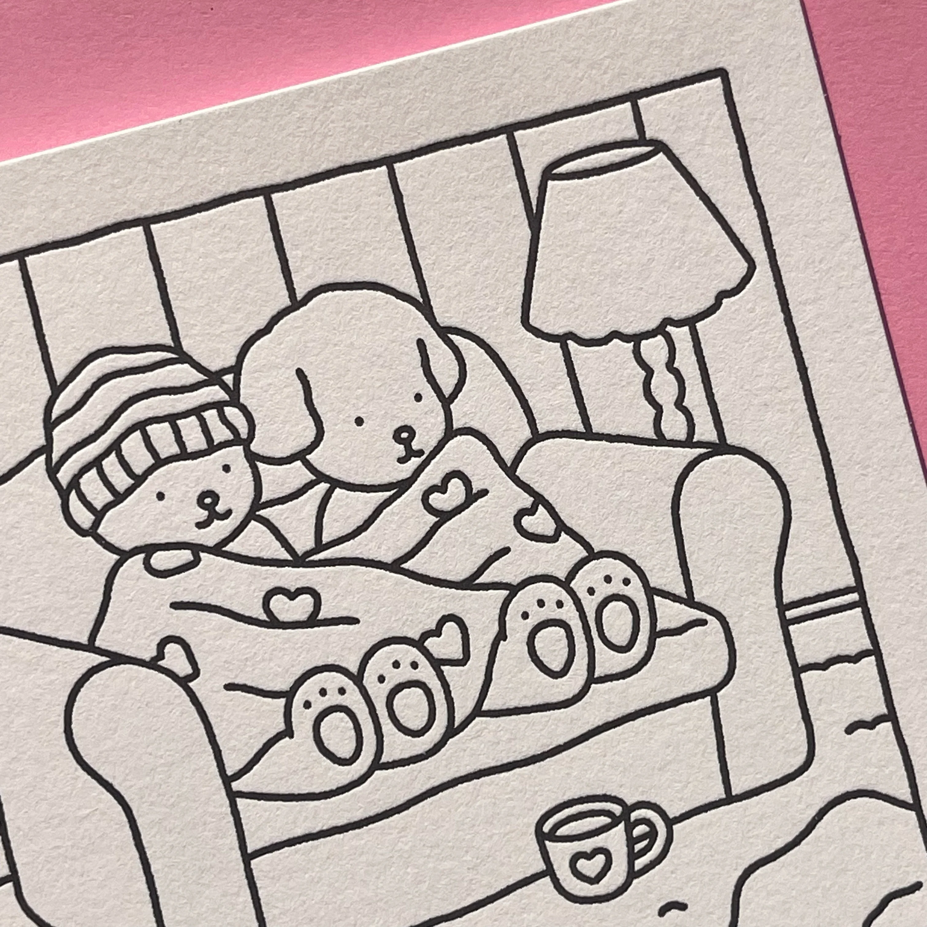 Let's Cuddle Coloring Card - Bobbie Goods