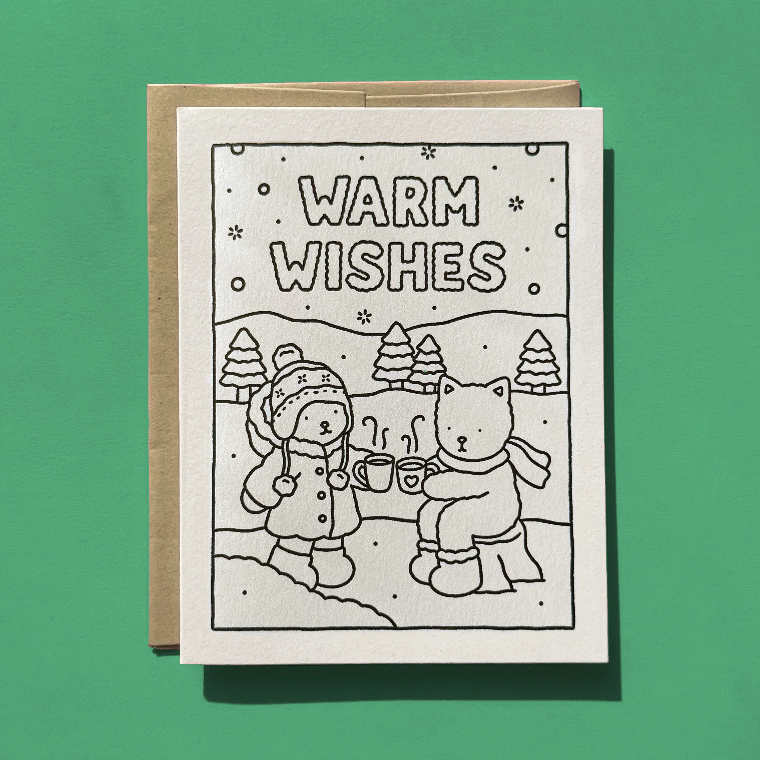 Warm Wishes Coloring Card