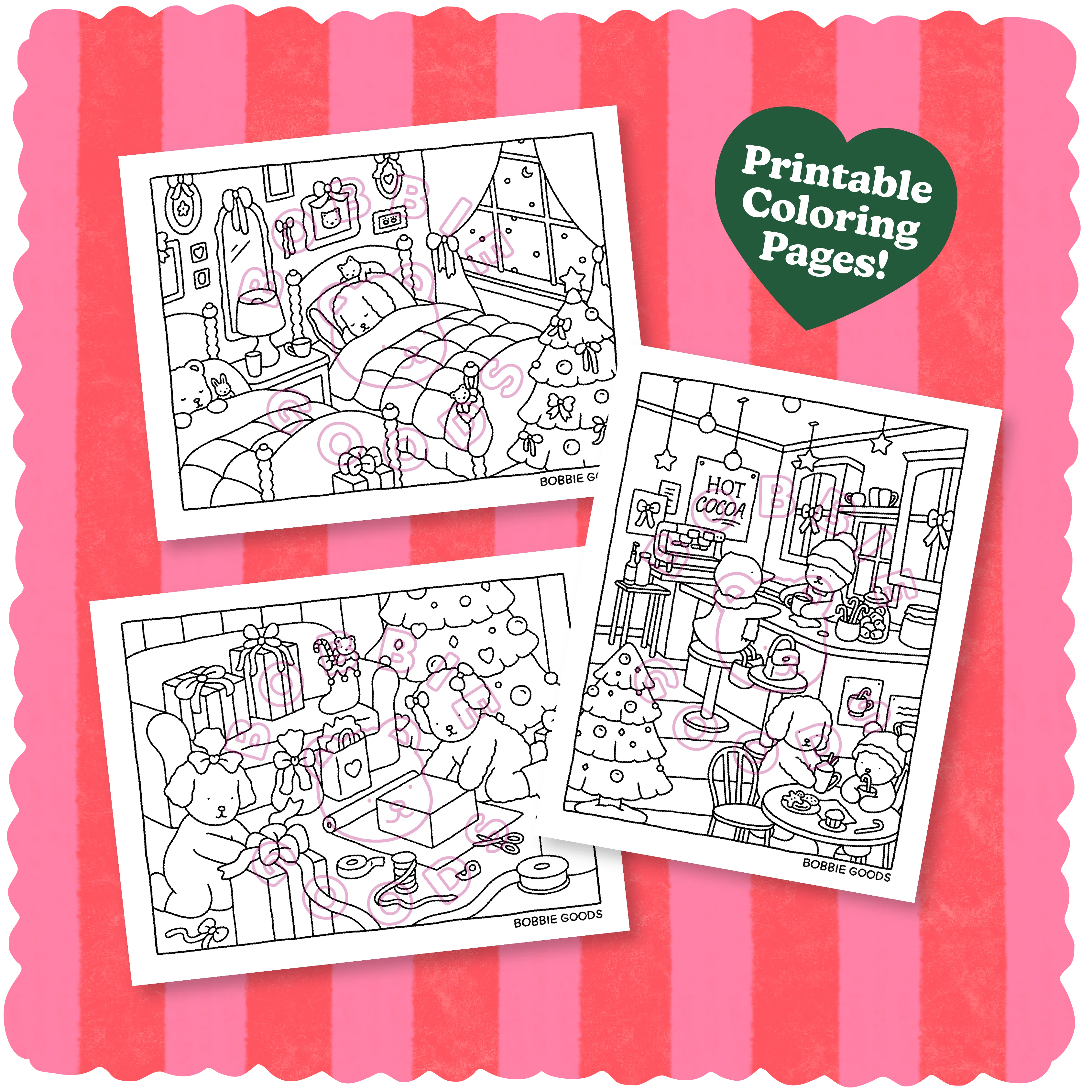 Digital Download • December Coloring Pages 2023