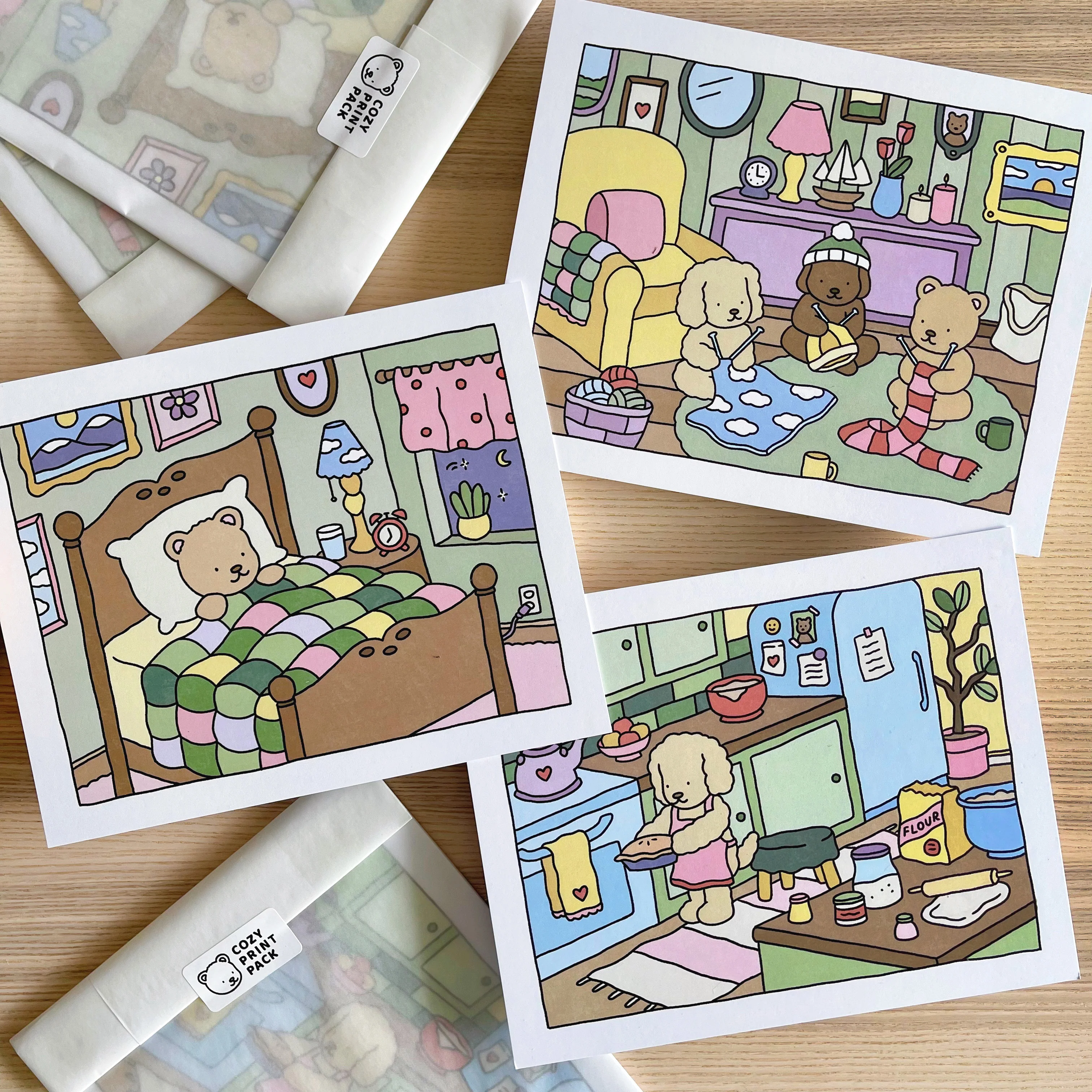 Cozy Art Prints • Pack of 3
