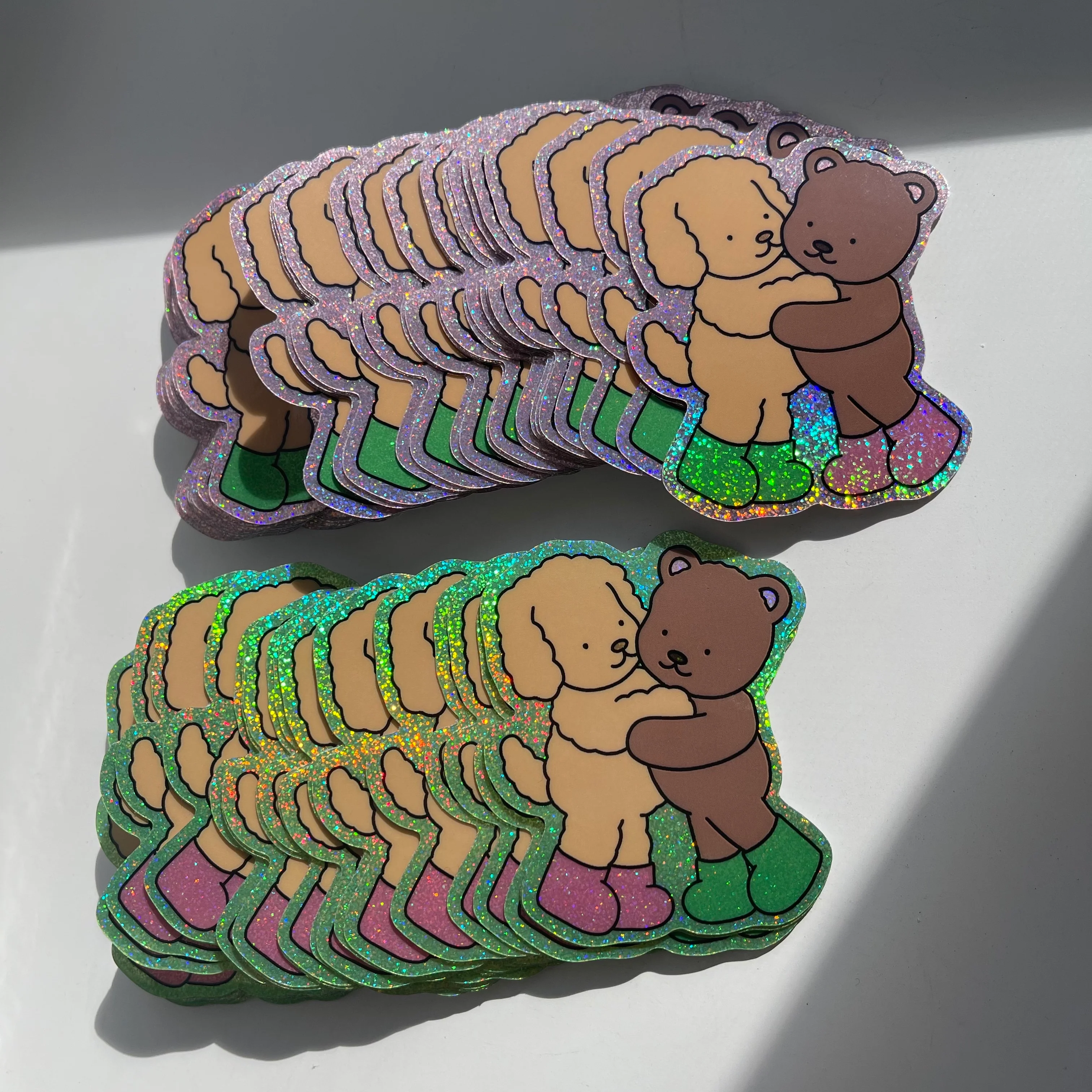 Best Friend Glitter Stickers • 2 Pack